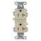 Hubbell Wiring Device-Kellems Straight Blade Receptacle, 5-20R, 20 A, 125V AC, 2 Pole, 3 Wire, Flush Mount, Grounded CR20LATR - alternate 3